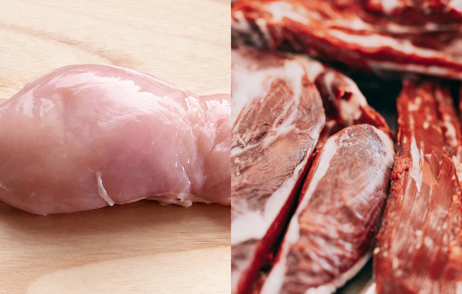 鶏むね肉とエゾシカ肉の画像